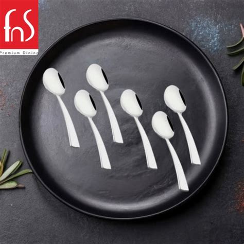FnS Solo Stainless Steel 6 Pcs Dinner Spoon Set