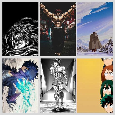 Beserk Baki and My Hero Academia Poster – Mangastore