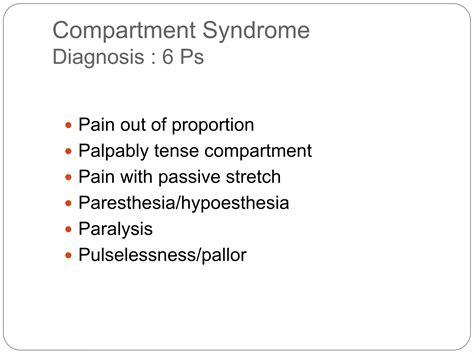 Compartment syndrome in orthopaedics | PPTX