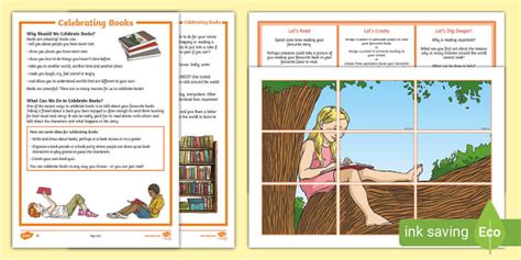 Celebrating Books Reflective Reading Comprehension Activity