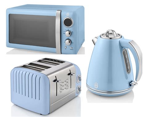 Buy Swan Products Ltd SWAN Retro Blue 1.5L 3KW Jug Kettle, 4 Slice ...