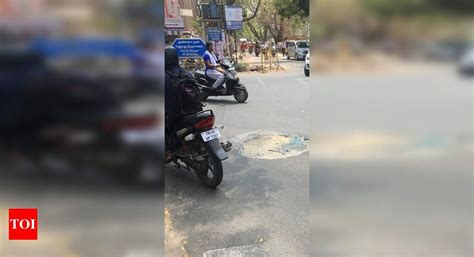 Unmaintained sunk Manhole Cover - Times of India
