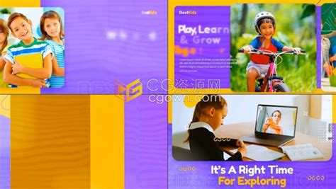 PR模板-制作儿童教育机构幼儿园宣传片青少年游乐场视频广告 | CG资源网
