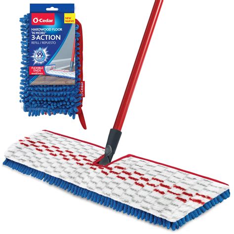 O-Cedar Hardwood Floor 'N More 3-Action Mop with 1 Extra Refill ...