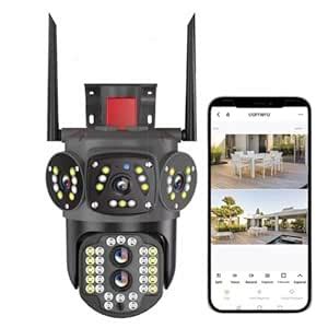 Buy Maizic Smarthome Supercam Tricams Dual Lenses 3 Screens View 4MP ...