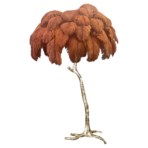 Feather Floor Lamp, Rust For Sale at 1stDibs