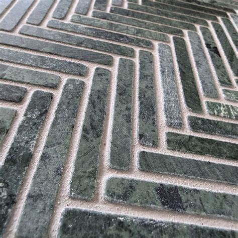 Herringbone Weave Mosaic - Verde | ArchiPro AU