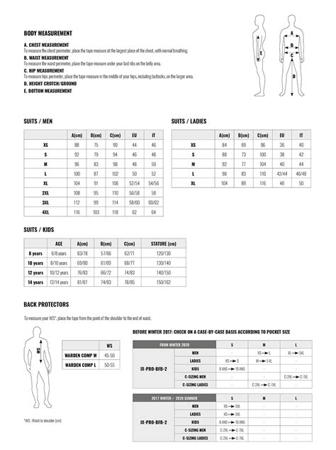 Suit Size Guide