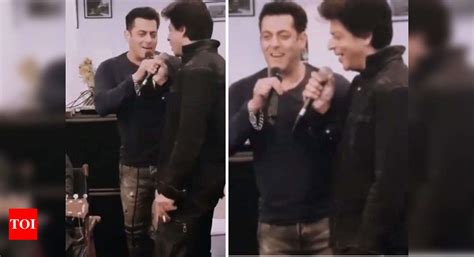 Throwback! THIS rare video of Salman Khan and Shah Rukh Khan singing ...