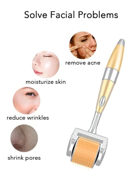 ZGTS Gold Derma Roller, 192 Needles Titanium Alloy – SD Cosmetics Care