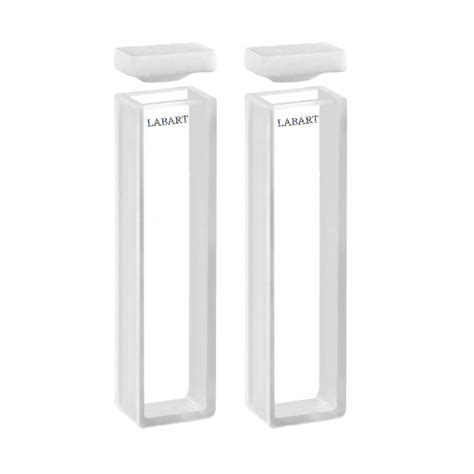 LABART™ 2mm Pathlength, 0.7ml Quartz Spectrophotometer Cuvette, 2 Wind