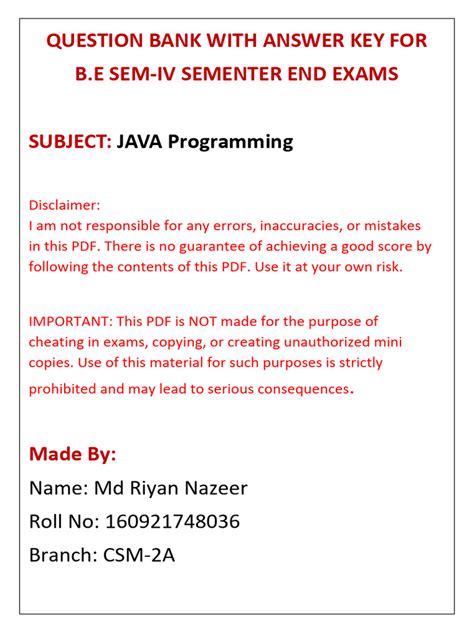 Image result for Java Code PDF
