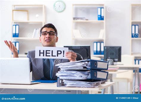The Businessman Workaholic Struggling with Pile of Paperwork Stock Image - Image of exhausted ...