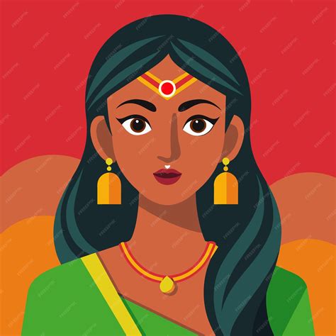 Indian women portrait vector illustration | Premium AI-generated vector