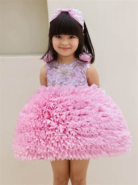 JANYAS CLOSET Mauve Magic Ruffle Barbie Dress