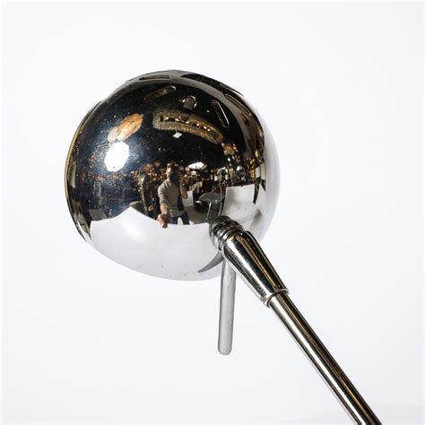 Midcentury Modernist Articulating "Orbiter" Chrome Floor Lamp by Robert ...