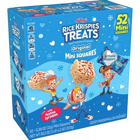 Rice Krispies Holiday Treats: Crispy Mini Squares with Winter Sprinkles ...
