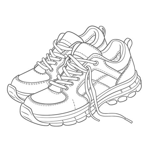 Running Shoe Coloring Page