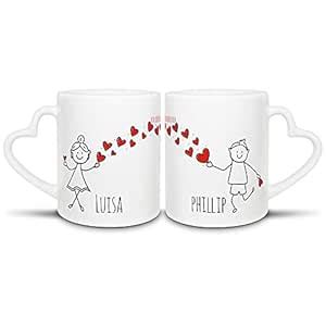 Buy Partner Cups with Cute Stick Figure – for Women and Men – for ...