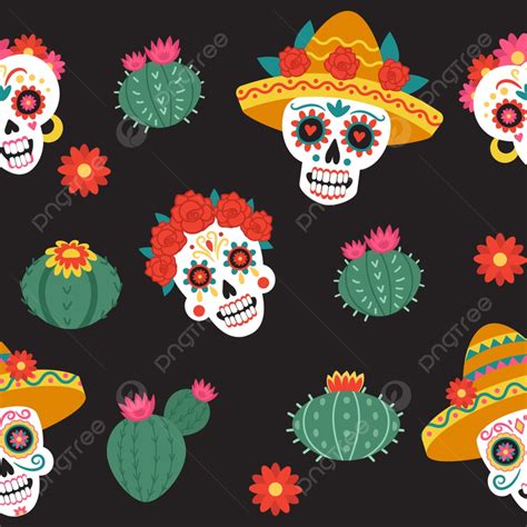 Mexico Dead Day Pattern Background, Mexico, Dead, Day Background Image ...