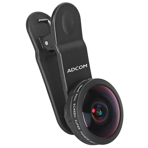Adcom Full Screen 210° Fisheye Mobile Phone Camera Lens - Compatible ...