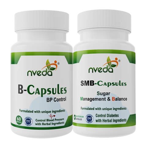 Nveda B-Capsules for BP Control & SMB for Sugar Control Combo Pack