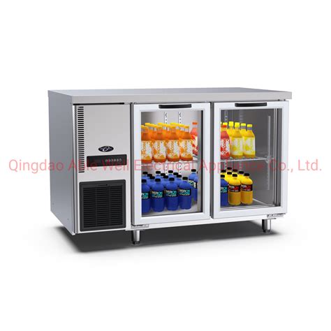 Commercial Refrigerator Freezer 2 Door Countertop Freezer Glass Door ...