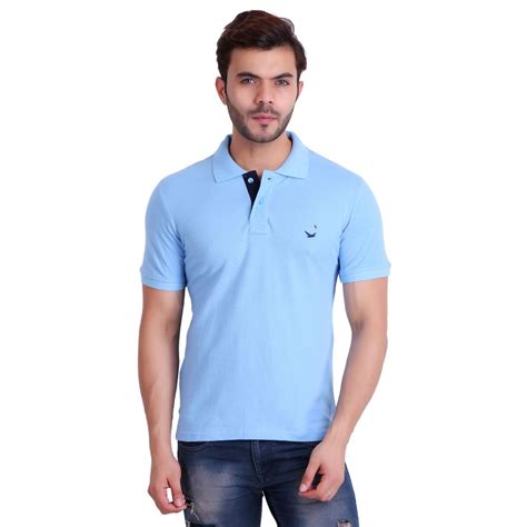 Buy Mens Polo Sky Blue T-Shirt @ Under ₹500: TT Bazaar