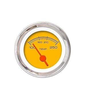 Aurora Instruments 3075 Competition Yellow SAE Water Temperature Gauge ...