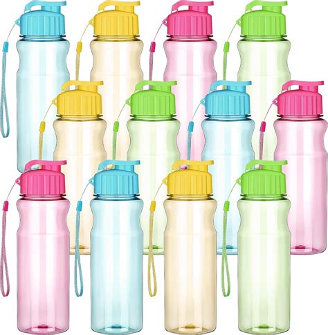 Xaztr 12 Pack Plastic Water Bottles, 500ml Sports Water Bottle Bulk ...