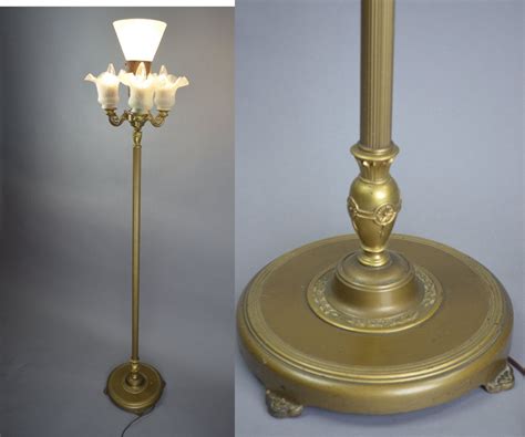1930s Antique 4 Light Floor Lamp