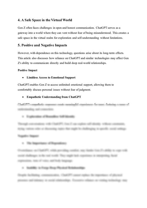 SOLUTION: Article - chatgpt : gen z s solution to venting only through technology - Studypool