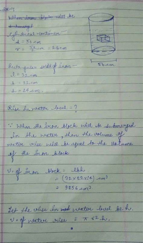 a cylindrical container with diameter of base 56 cm contains sufficient ...