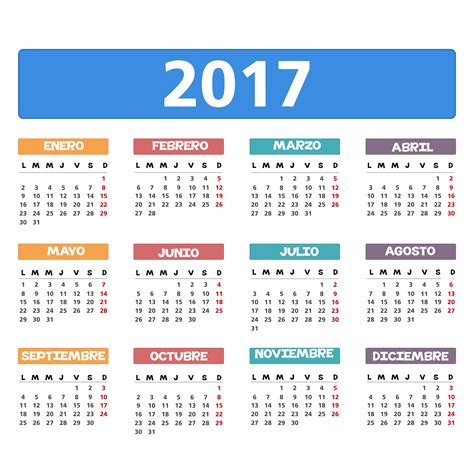 2017 Calendar – Imagenes Educativas