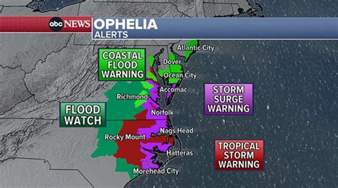Tropical Storm Ophelia weakens to a depression - ABC News