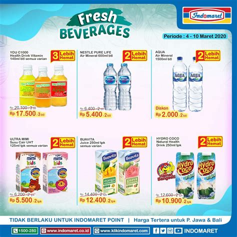 Katalog Indomaret, Khusus Diskon Minuman