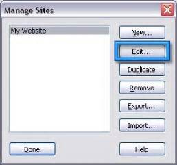 FTP Setup Using Dreamweaver 8 - Bluehost India