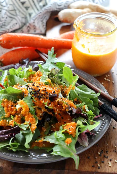 Japanese carrot ginger salad dressing restaurant style – Artofit