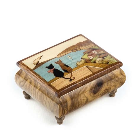 Tricket inlaid wood music box » Stinga Tarsia