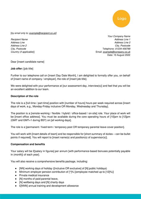 Simple Job Offer Letter Sample Uk at webchanelblog Blog