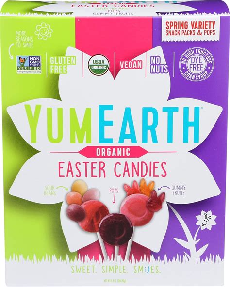 Amazon.com : YumEarth Easter Variety Box, 9.40 Ounce, (Gummy Fruit ...