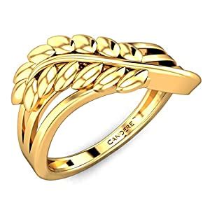 Candere By Kalyan Jewellers 18KT Yellow Gold Ring for Women : Amazon.in ...