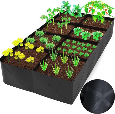 Amazon.com : Felt Fabric Raised Garden Bed Plant Bag - Large Grow Bags ...