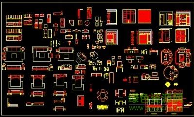 室内设计家装工装常用的CAD家具图库免费下载-AN素材库-AN素材库