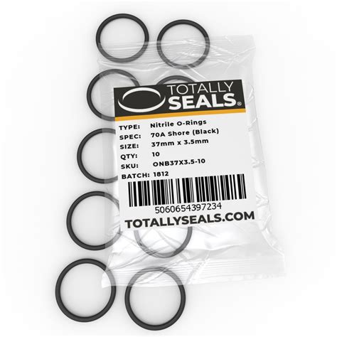 37mm x 3.5mm (44mm OD) Nitrile O-Rings - Totally Seals