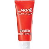 Lakme Blush & Glow Strawberry Refreshing Gel Face Wash 100 g, With 100% ...