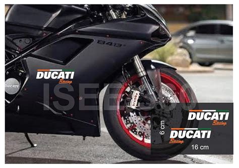 ISEE 360® Ducati Stickers for Bike Stem Back Helmet Ducati Racing Vinyl ...