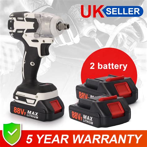 1000Nm 1/2" Cordless Electric Impact Wrench Drill Gun Ratchet Driver w/2 Battery | eBay UK