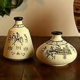 Buy ExclusiveLane 'Warli Handpainted' Terracotta Pots Vases for Home ...