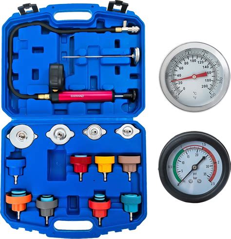 Amazon.com: SIXIWANZI Aluminum Coolant Pressure Tester Kit, 14pc ...